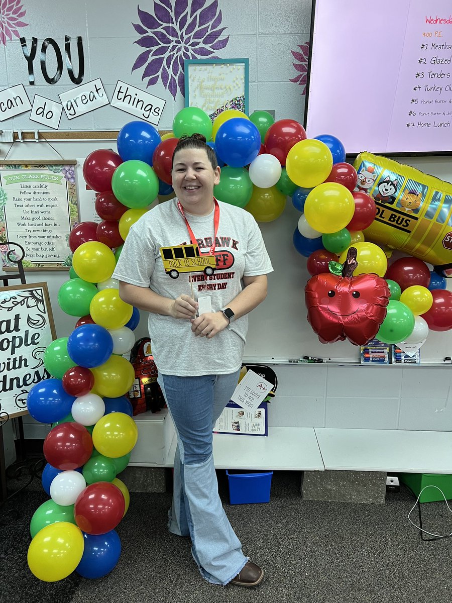Tara_Dryml's tweet photo. Happy First School Day! Excited I got to be with my students all day! (Plus we got to wear jeans!) https://t.co/bGAgF58Hvo