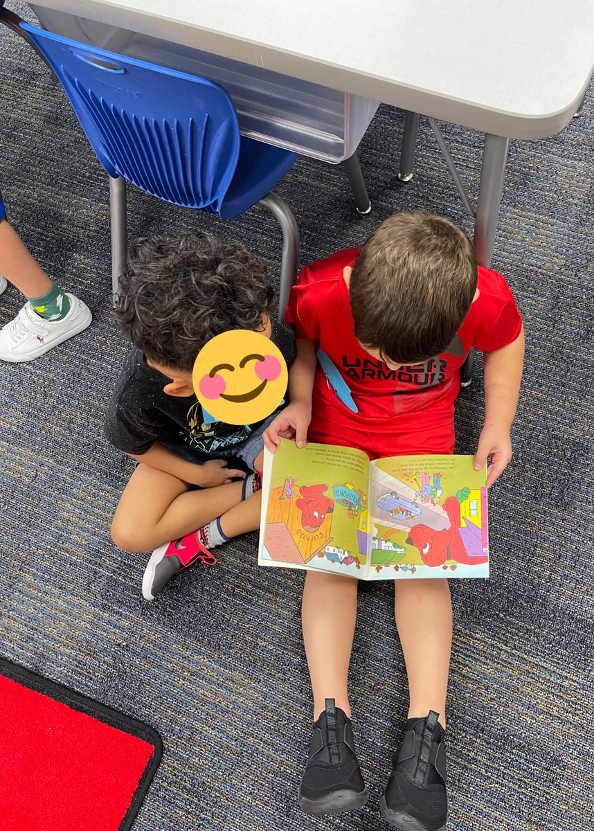 kinderwithmrsa's tweet photo. Partner reading like champs on day 3 of kindergarten! @CFISDLowery #loweryproud #wearelowery https://t.co/CCXfBMf7HH