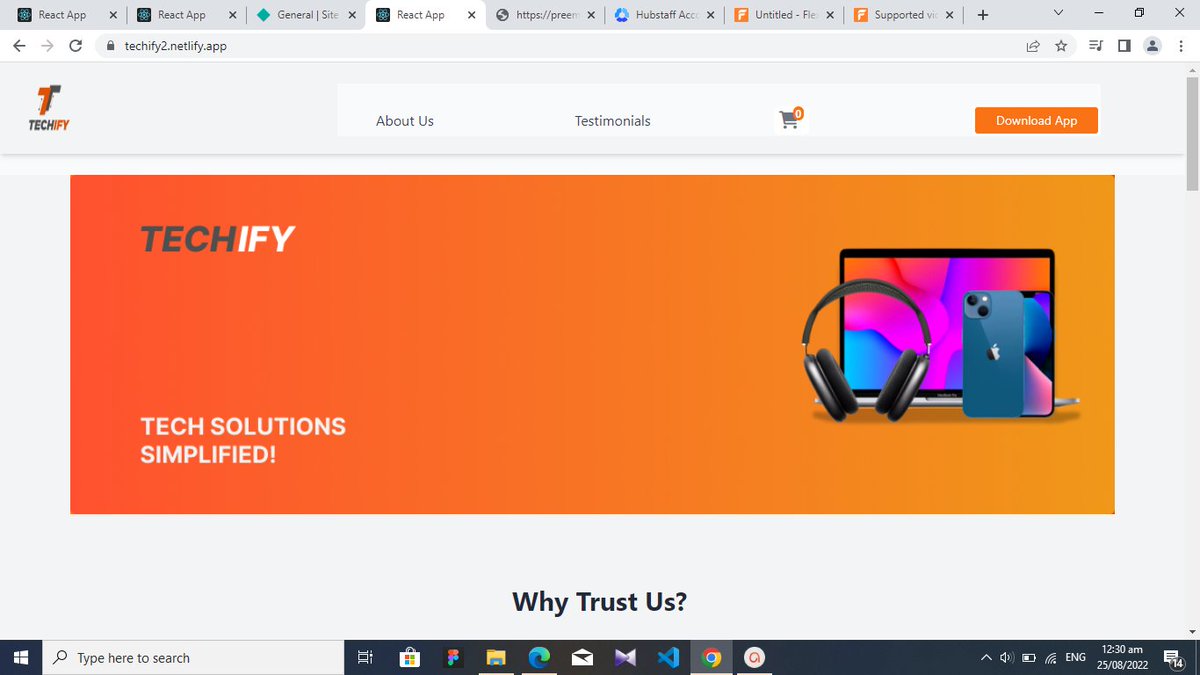 ayeni_dave's tweet image. #Techify- My latest project.

A functional gadget ecommerce store I developed using #reactjs and styled with #tailwindcss .

 The brand actually belongs to a brother of mine 😇💯 @___Temilade.

Live Deployment 👇🏽
techify2.netlify.app

GitHub 👇🏽
github.com/Mayhoral8/TECH…