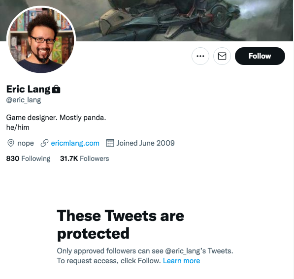 GameKin13870705's tweet photo. Pontificates stupidly, then hides from well-earned criticism.
#EricLang https://t.co/aaDsMkZkl0