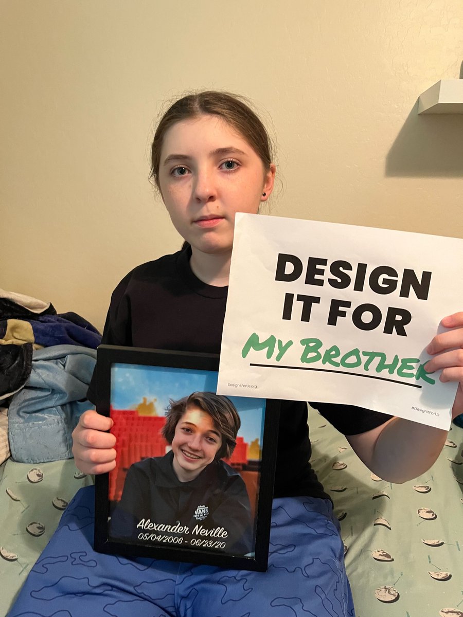 ptogetheraction's tweet image. Alexander's sister lost her brother at 14 when he died of  poisoning by fentanyl after he bought counterfeit pills on social media. Her support for the #CAKidsCode is in his honor. #AB2273 #DesignItForUs #ANFhelp
