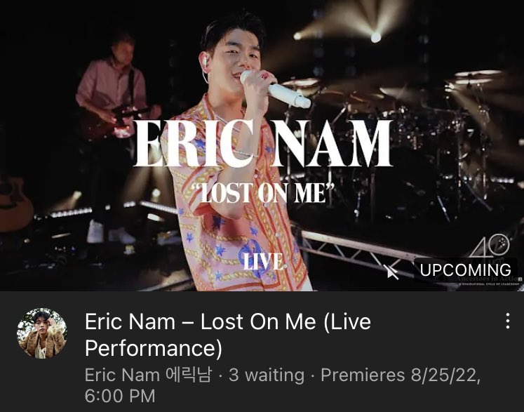 thesafirerose's tweet photo. Don’t miss @ericnamofficial’s
“Lost On Me (Live Performance)” for @LEAPuncaptalent #LEAP40thCelebration
Premieres 08/25/22 at 6 PM PST
Watch here:
https://t.co/be1BC9xWXe
#EricNam #NamNation #LostOnMe #ThereAndBackAgain #Tour #Live #YouTube @YouTube https://t.co/CqKJtcmled
