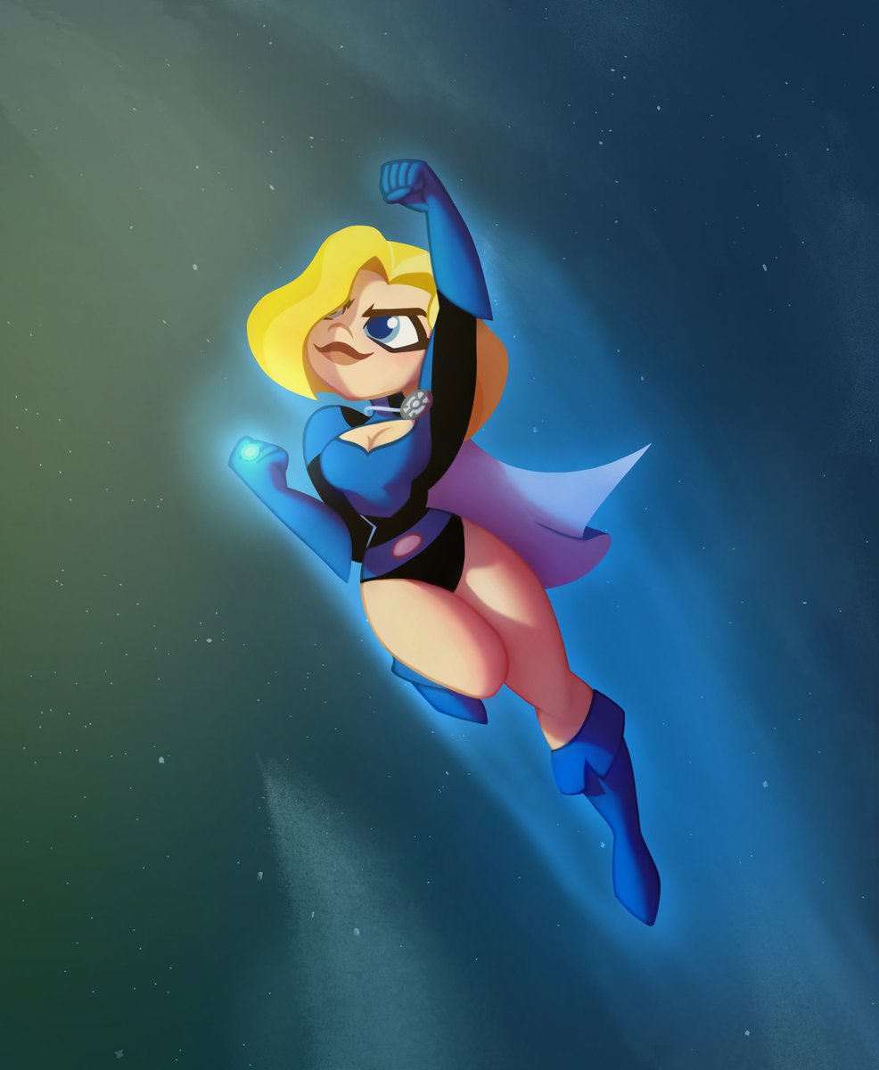 Go_het's tweet image. Back w another #Commission! This time of Blue Lantern #Powergirl from DC Universe Online
#DCSHG &amp;amp; #DCOU crossover??

First time trying out some full-shading in DCSHG style. I love how this turned out!
To what extent I can push the style will be further tested in part2 of comm &amp;gt;:)