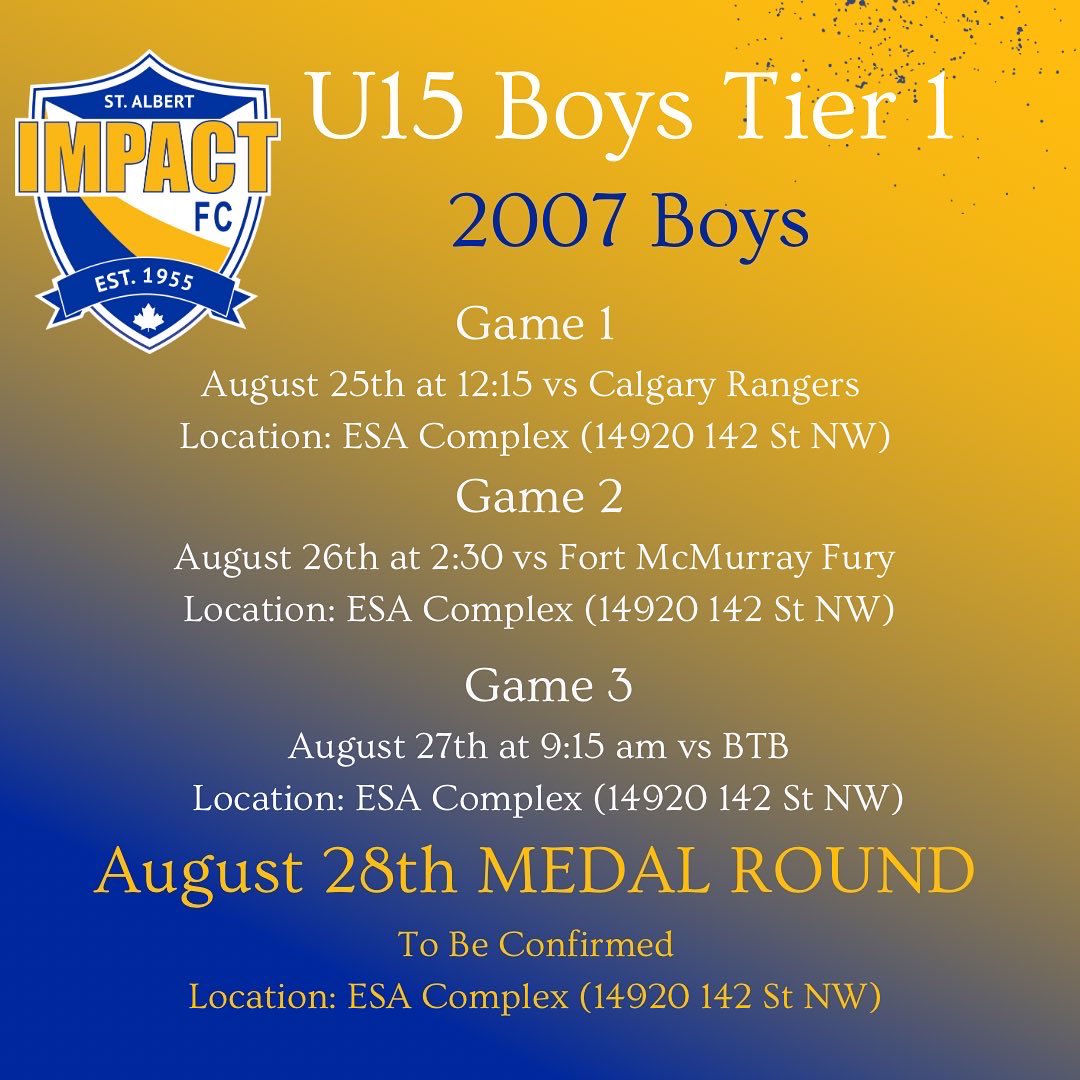 SASA_Impact's tweet photo. Clear your schedule Impact Fam! We’ve got 4 teams competing at Tier 1 Provincials this weekend and they need our support. Come out and Cheer Loud! #GoImpactGo #BlueCrush #LetsGo https://t.co/FLPtSiZk9S