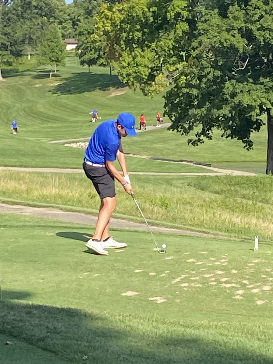 Varsity golf falls to New Richmond today 180-183. Jackson Raby shot a 41, and Abbey Brown finished with a 43. Jackson was medalist (top golfer) and that makes his 5th in his first five matches!