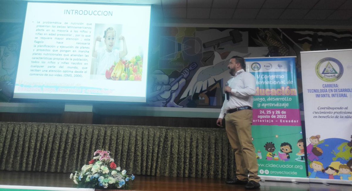 ISTPEM1's tweet photo. Ponencia : " Alimentación balanceada en el desarrollo físico y mental en niños y niñas de 12 a 36 meses "
Expositor:
Lcdo. Miguel Intriago junto a las Tlg. Regina Lascano Pinargote y
Tlg. María Muñiz Menendez, del #ISTPEM https://t.co/hnutQ82xrY