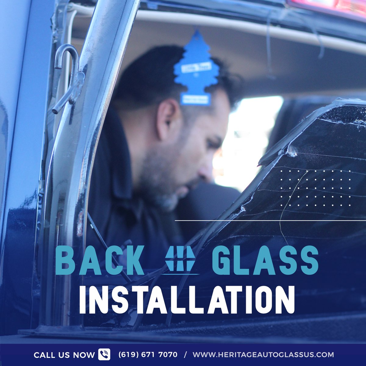 If your vehicle's rear window is damaged⚡, you must repair it as soon as possible for safety reasons. 

#heritageautoglass #heritagesandiego #autoglassrepair #windshieldreplace #backglassreplacement #backglassinstallation