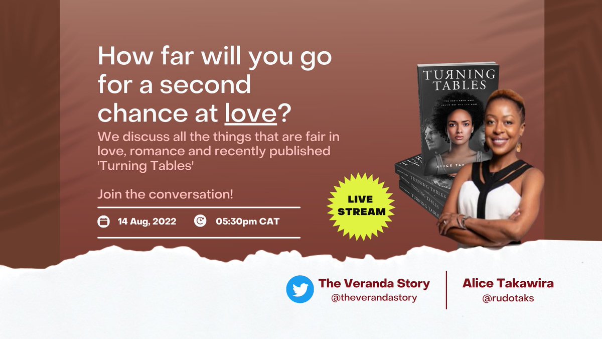 TheVerandaStory's tweet photo. Love in the diaspora! Join us as we discuss all things in romance, love triangles and interracial relationships. 

Mark the date for this Sunday! 
#love #twitterspace #romance #books #bookstwitter 

 https://t.co/tMthlVydad https://t.co/KK9TcKWNKM
