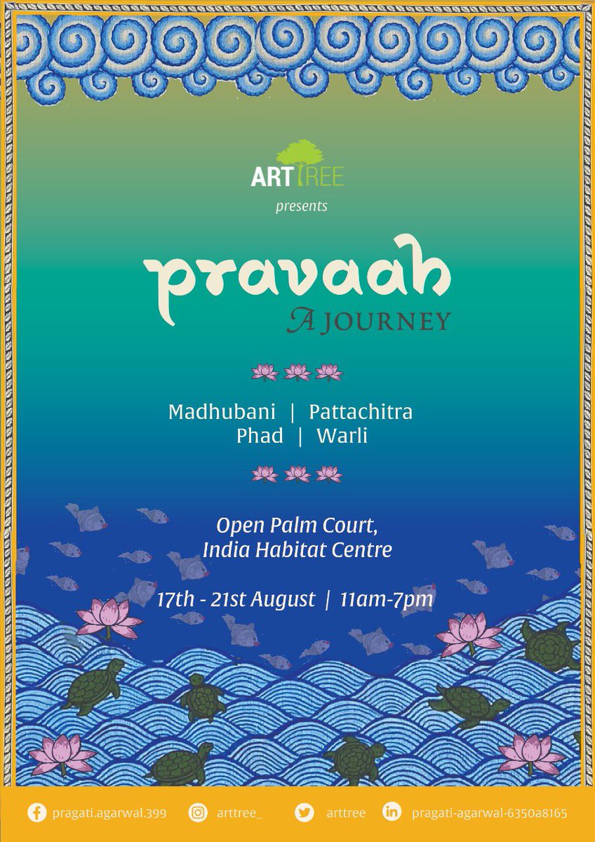 ArtTree's tweet photo. On display from 17th to 21st August at the India Habitat Centre, we’d like to invite all of you to come and soak in these fine works of art by renowned Indian artists. Our aim is to bring to light the traditional art forms of Madhubani, Pattachitra, Phad, Warli https://t.co/loLTz9TN6S