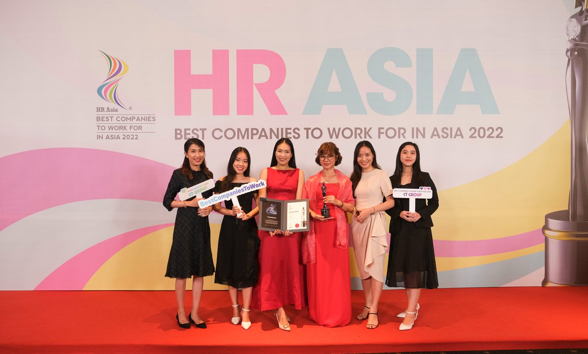 AimasterCtgroup's tweet photo. [English below]
🎉 CT GROUP ĐƯỢC HR ASIA AWARDS 2022 VINH DANH LÀ "NƠI LÀM VIỆC TỐT NHẤT CHÂU Á" 🎉
--
🎉CT group was honored by HR ASIA AWARDS 2022 as a "BEST COMPANIES TO WORK FOR IN ASIA"🎉
#CTGroup #NơilàmviệctốtnhấtchâuÁ2022 #HRAsiaAward2022 https://t.co/I6ISw73fPQ