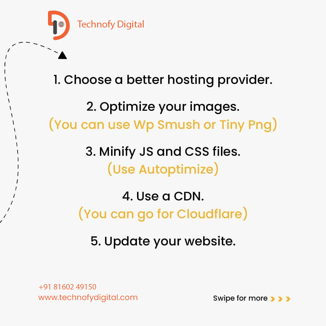 TechnofyDigital's tweet photo. How To Speed Up Your #WordPressWebsite?

Here are the best 10 ways to speed up your #WordPress website.

#TechnofyDigital #WordPress #WebsiteSpeed #WordPressDeveloper #WordPressDevelopment #WebsiteSpeedHack #WebsiteOptimization #WebsiteSpeedOptimization #Website #eCommerce https://t.co/pwvOrVCVBR