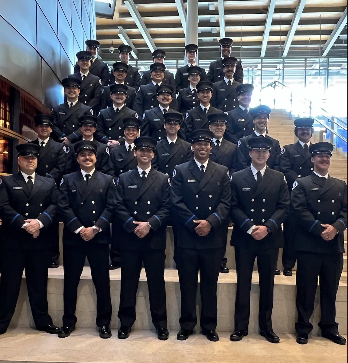 SeattleFire's tweet photo. Congratulations to 28 members of Recruit Class 115 on your completion of recruit school and subsequent probationary period - you are now officially Seattle Firefighter/EMTs. We look forward to seeing you serve the community for many years to come - welcome to the SFD family! https://t.co/bDwVJoUT8V