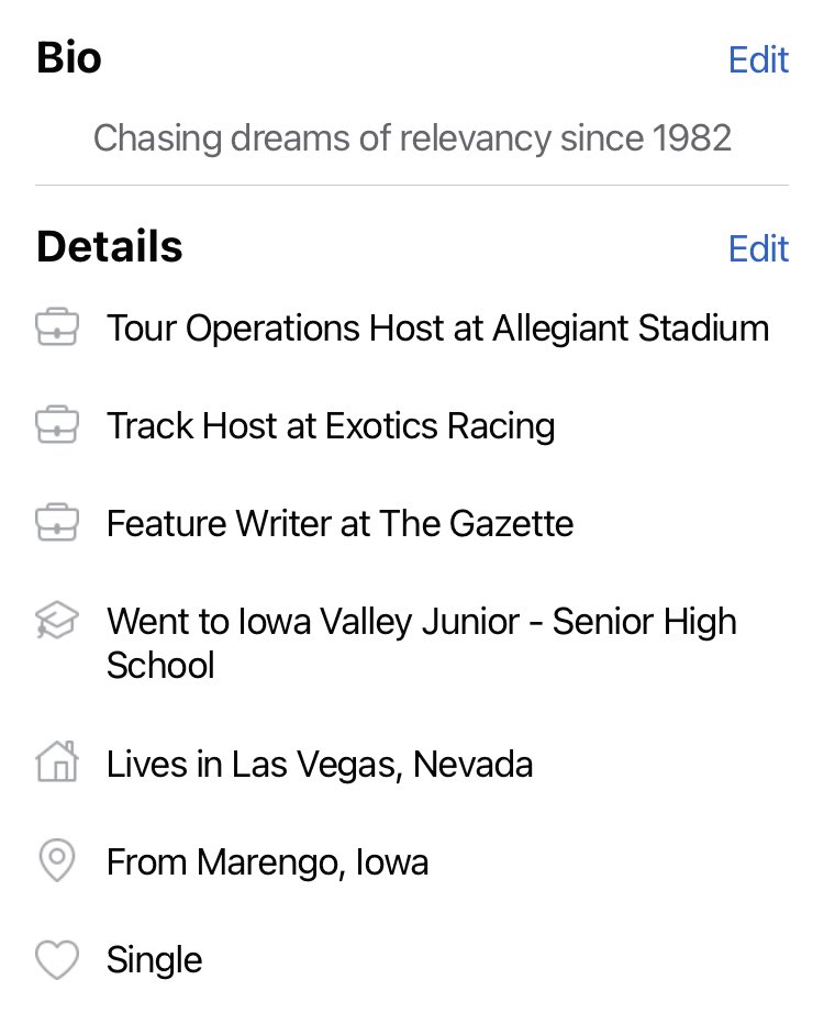Incredibly proud of this bio up and down 🥳 #2WeeksUntil40