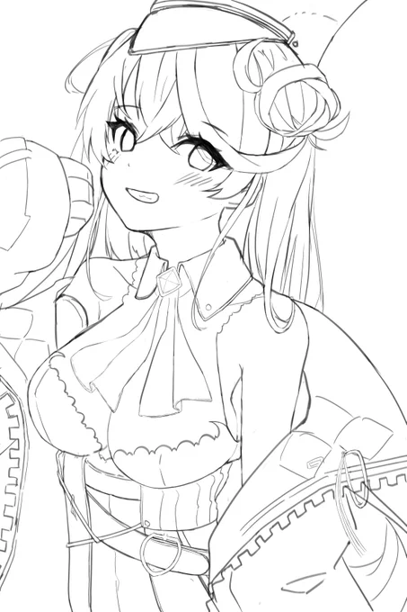 大変だけど楽しいぜ
船長の服描くの 