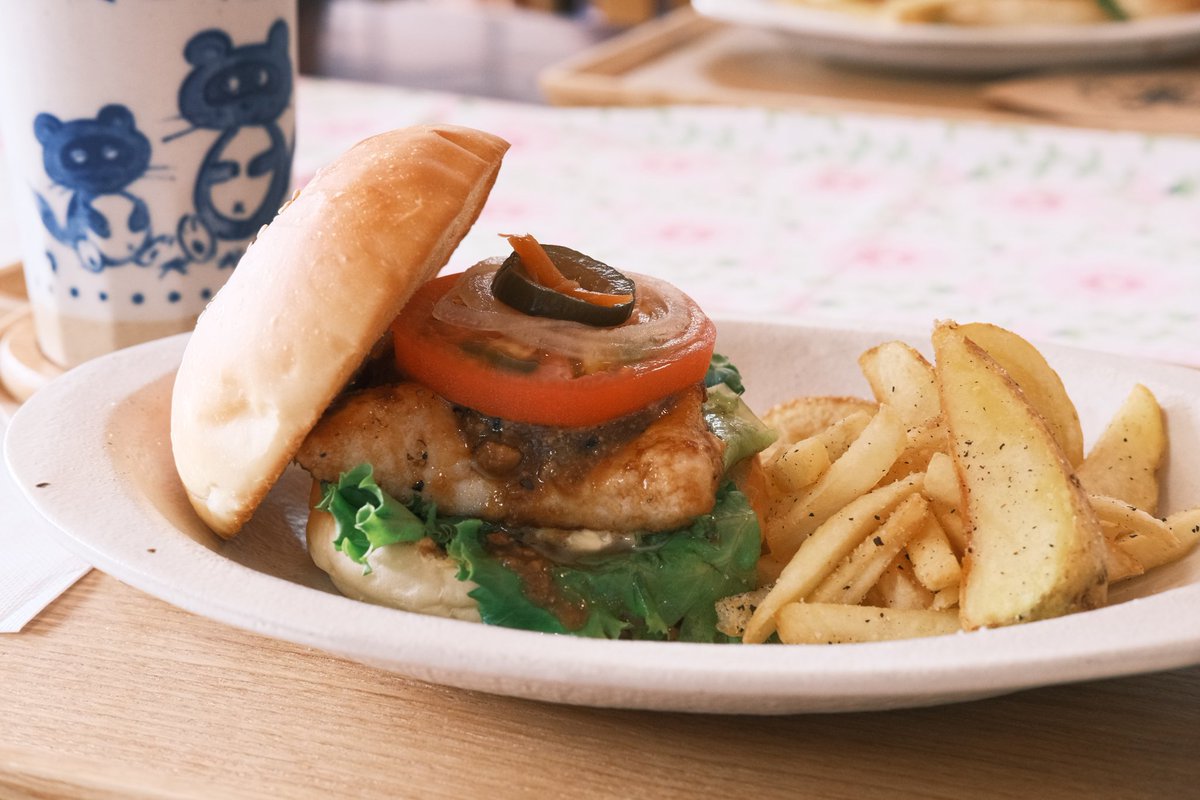 たぬきバーガー♡ポテト付き