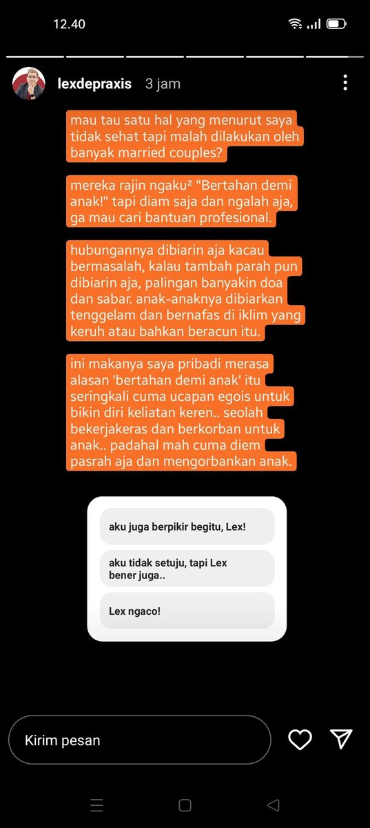 gtnrll's tweet photo. "Bertahan demi anak" https://t.co/OleyUeOigr