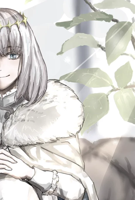 左側を隠すと微笑みかける妖精王右側を隠すと昏い瞳で見つめてくるヴォーティガーン 