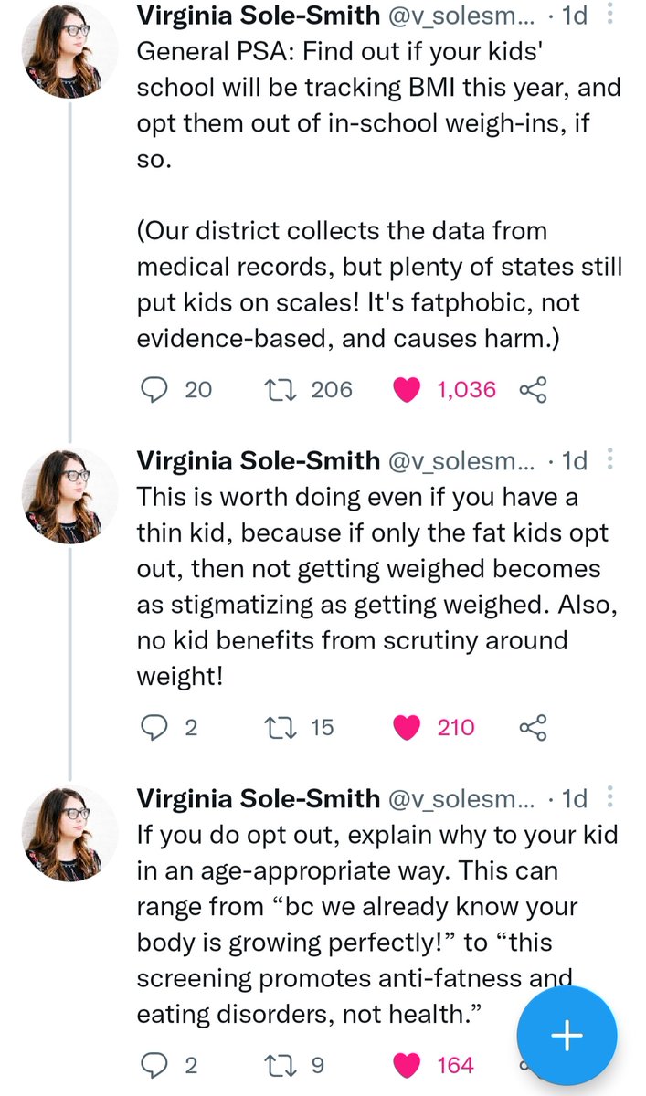 Author Lisa Fipps (@authorlisafipps) on Twitter photo I VIVIDLY remember that day. Kids shouldn't be weighed in schools. Ever. Period. Here's what to do, as a parent, courtesy of <a href="/v_solesmith/">Virginia Sole-Smith</a>. I VIVIDLY remember that day. Kids shouldn't be weighed in schools. Ever. Period. Here's what to do, as a parent, courtesy of <a href="/v_solesmith/">Virginia Sole-Smith</a>.