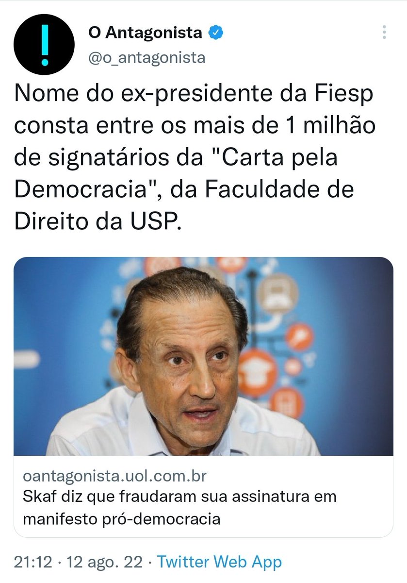 saritacoelho's tweet photo. Os "defensores da democracia" estão falsificando assinaturas. Esse é o tuíte. https://t.co/s7X6T0faCO