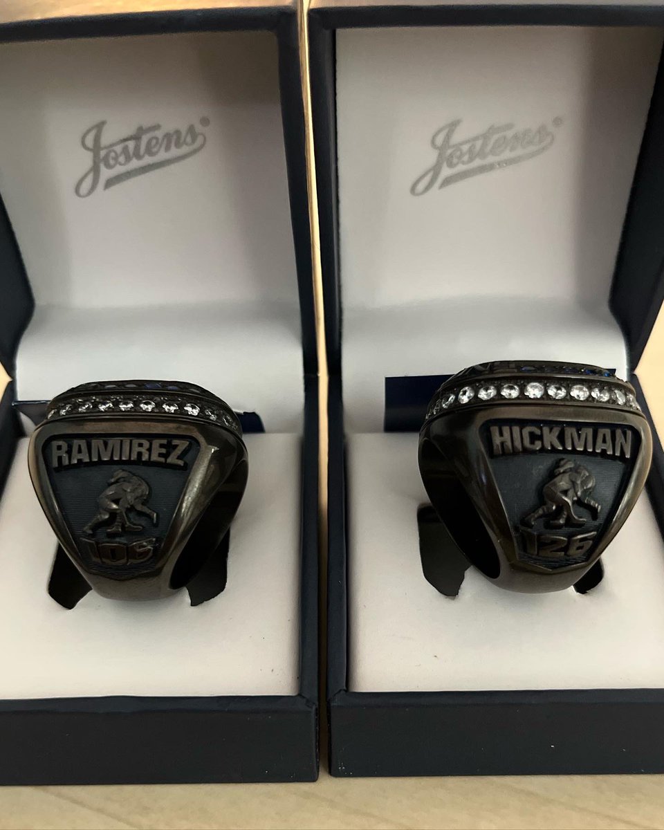 mshudsonaz's tweet photo. So proud of these two! STATE Rings for Gabe Ramirez and Skyler Hickman!! @CVJagsWrestling #champions #history https://t.co/mCq7tIFO5s