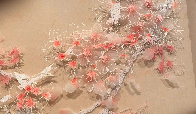 四季折々その時のお花を切り絵にしています#わたしの春夏秋冬 