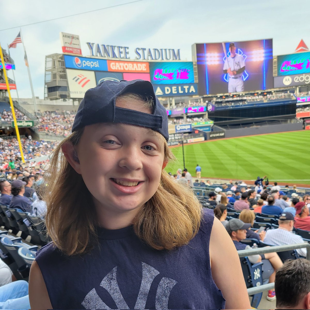 PolitanJames's tweet photo. @YESNetwork @Toyota My granddaughters first Yankee game! Won't be her last. https://t.co/k7YakS28KK