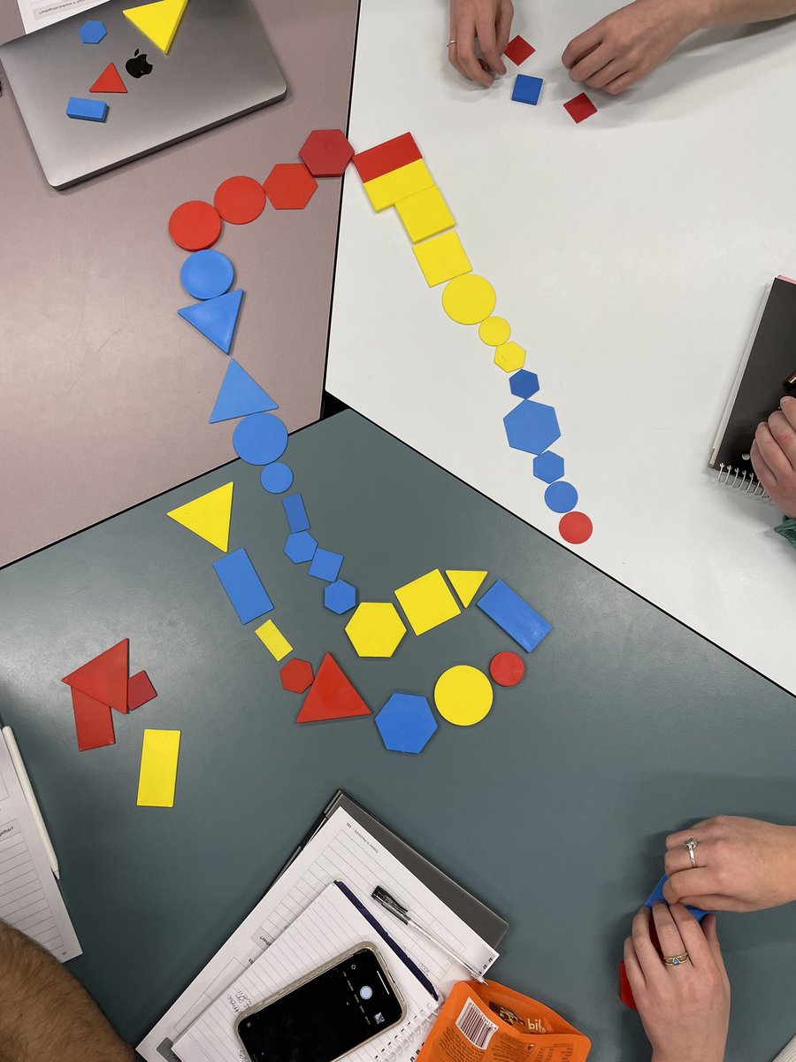 Exploring “change” as early algebra concept with my MTeach PSTs through “One Change Trains”…added element of two changes during the task…then engaged in pedagogical reasoning about task implementation that encourages student reasoning m <a href="/ACUeduandarts/">ACU Education & Arts</a>