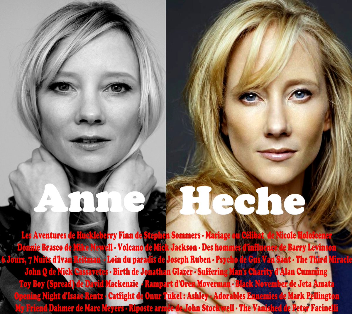 𝐀𝐧𝐧𝐞 𝐇𝐞𝐜𝐡𝐞
Actrice Réalisatrice Scénariste 
Productrice Américaine ( 1969/𝟐𝟎𝟐𝟐 )

#AnneHeche #DonnieBrasco #Volcano #SixDaysSevenNights #Psycho