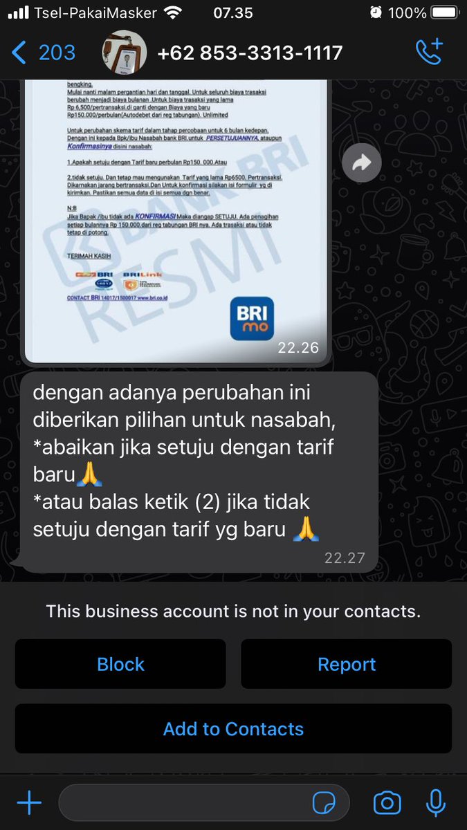 ardnadya's tweet photo. @kontakBRI tolong y meresahkan https://t.co/2babCFvpid