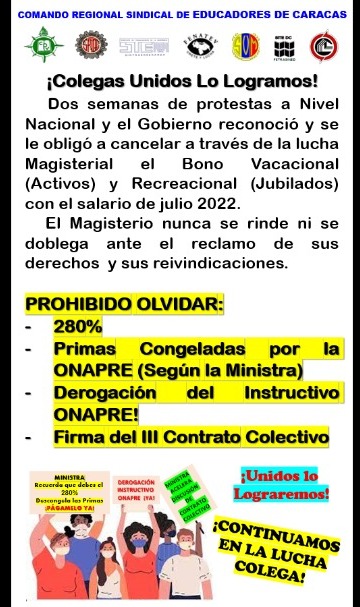 MARYNROMERO's tweet photo. Docentes en pie de lucha...! https://t.co/0dK0nfvVzt