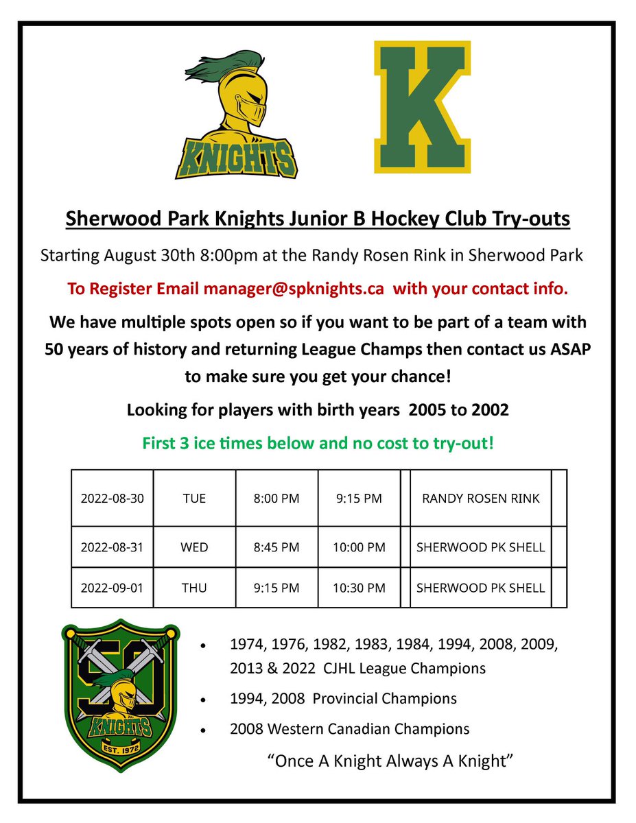 Knights Junior B tweet media