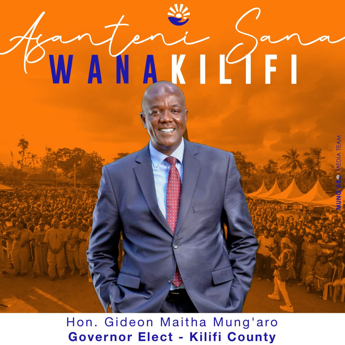 GideonMungaroM's tweet photo. The people of Kilifi have spoken they have delivered to us a clear and convincing victory. I'm humbled with the trust and confidence they have put in me. I pledge to be the governor who will restore the soul of Kilifi and make it GREAT PROSPEROUS and RESPECTED. 
#MungaroWaKilifi https://t.co/WaohydeZhZ