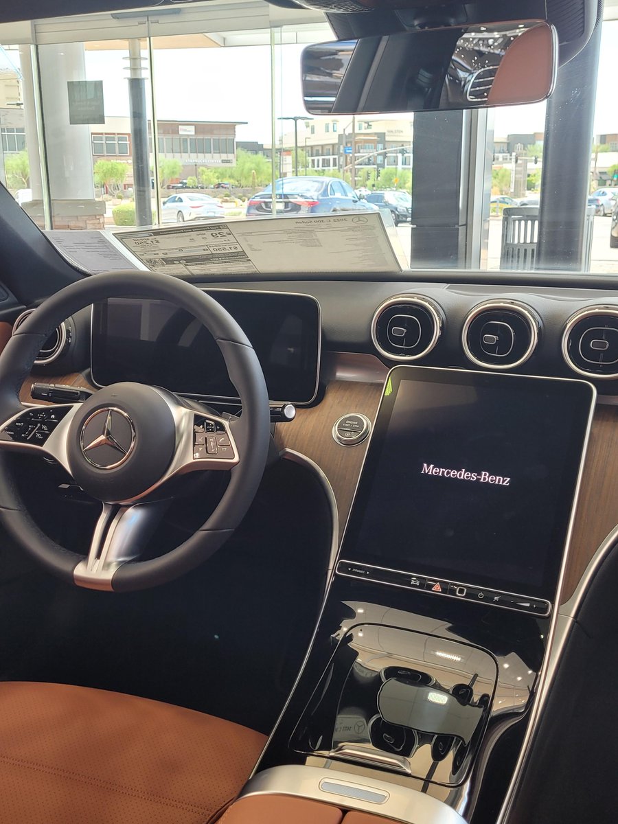 MBofNScottsdale's tweet photo. Check out the newly re-designed touchscreen on the 2022 Mercedes-Benz C300! Can you picture yourself in the driver's seat? #MercedesBenz #MBNS https://t.co/vZU5c629o7