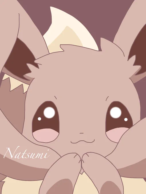 これは一年前の6月に描いた懐かしき垂れ耳ブイ。#イーブイ #ポケモンイラスト 