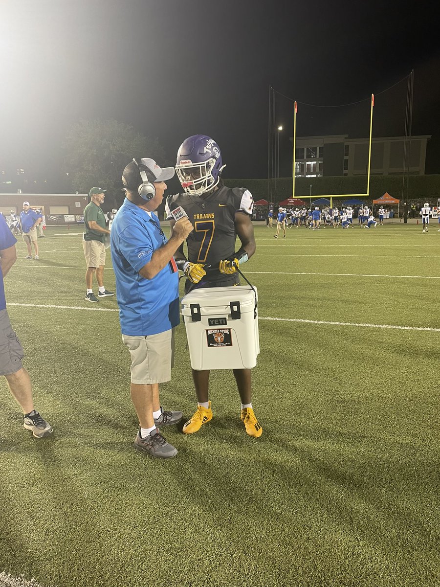 Congratulations to <a href="/7Caldwell_/">Elijah caldwell</a> on being named tonight’s MVP! <a href="/NHSTrojansFB/">Trojan Football</a>