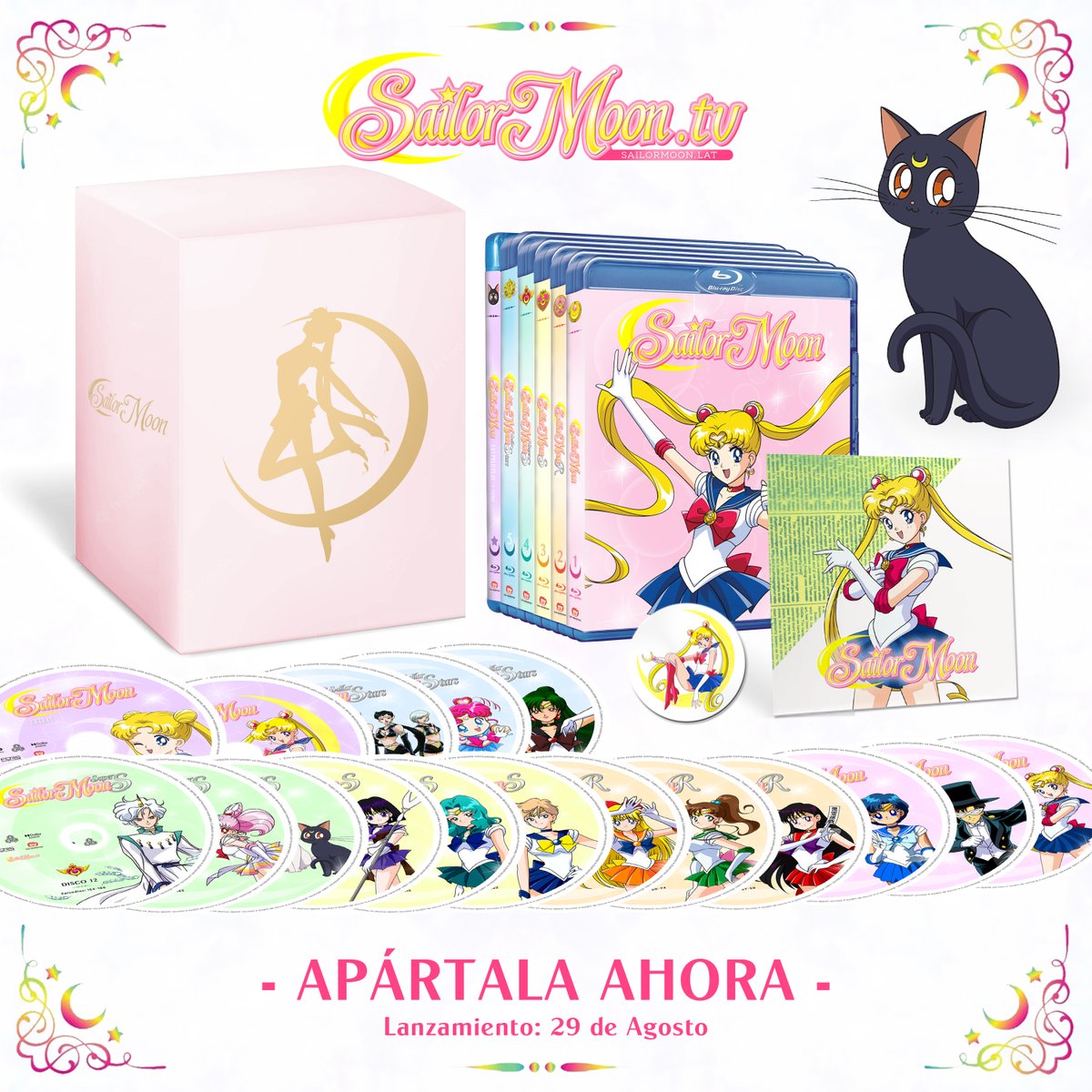 SailorMoonLAT's tweet photo. 🌙 ¡No te quedes sin tu Edición Especial de #SailorMoon en Blu-ray!

📀 Más detalles aquí: https://t.co/Ff5qoYQVBE

Apártala ahora, escríbenos aquí: https://t.co/SFulTo6qSI https://t.co/BZqiOFmFnS