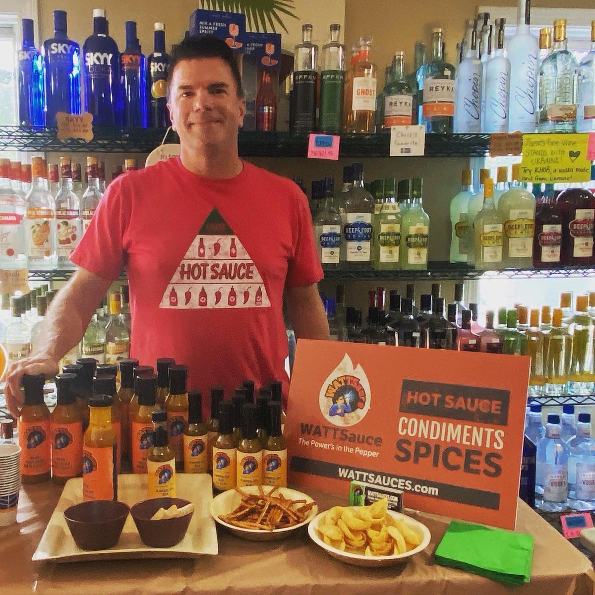 Thanks to everyone who stopped by and purchased some WATTSauce products this evening. A Big thanks to the awesome folks at Jamie’s Fine Wines In Duxbury for making it a fun event. ❤️ shopwattsauce.com • #wattsauce