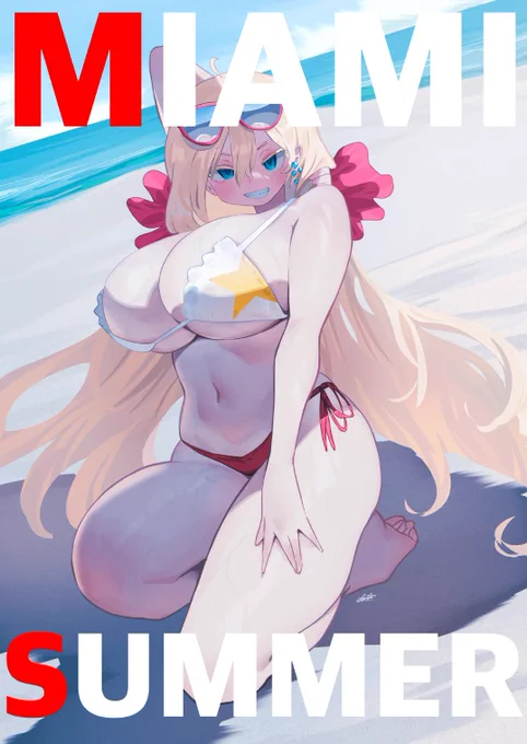 MIAMI SUMMERの販売を開始しました!マイアミちゃんのイラストがたくさんみれるマイアミちゃんのイラスト集です!興味があればどうぞ! #c100夏コミ2日間のみ$15です。夏コミ後は$25となります。  