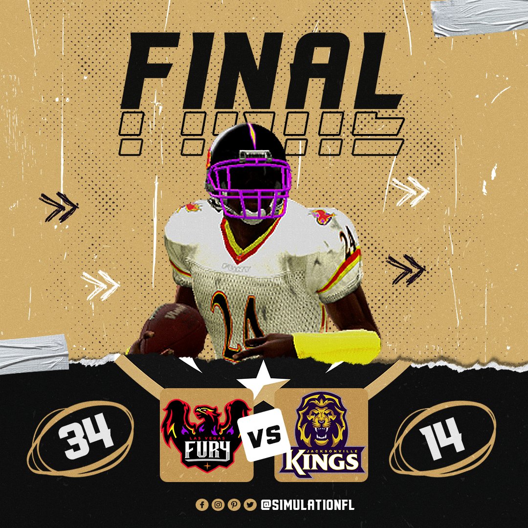 Simulation Football League (@simulationfl) on Twitter photo The <a href="/SFL_Fury/">Las Vegas Fury</a> did it again. A major turn in momentum - Shaud Allen's pick-6 - completely deflated their opponent and Las Vegas took control in Jacksonville, improving to 4-1. The @SFL_904Kings had 75 offensive plays to Vegas' 47 but 6 turnovers did them in. #makeanimpact The <a href="/SFL_Fury/">Las Vegas Fury</a> did it again. A major turn in momentum - Shaud Allen's pick-6 - completely deflated their opponent and Las Vegas took control in Jacksonville, improving to 4-1. The @SFL_904Kings had 75 offensive plays to Vegas' 47 but 6 turnovers did them in. #makeanimpact