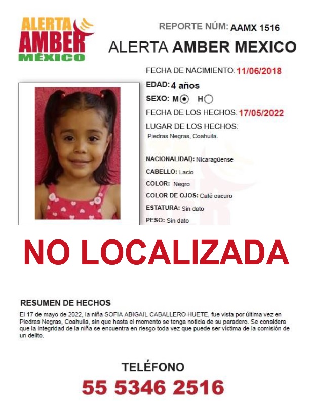AAMBER_mx's tweet photo. Ha transcurrido el tiempo de vigencia de la #AlertaAMBER, continuamos con las acciones de búsqueda e investigación. https://t.co/eiTxi8EUMQ