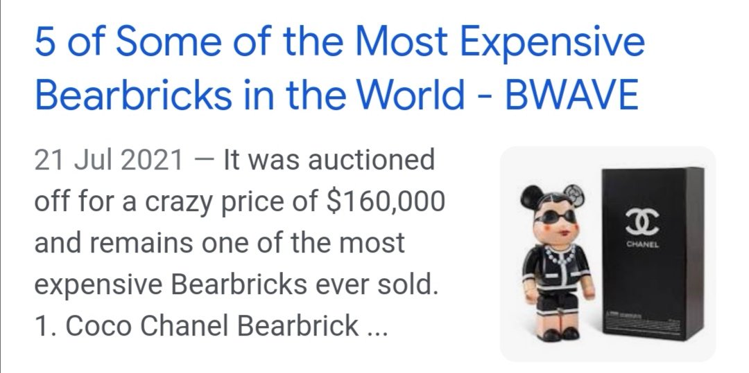 most expensive bearbrick