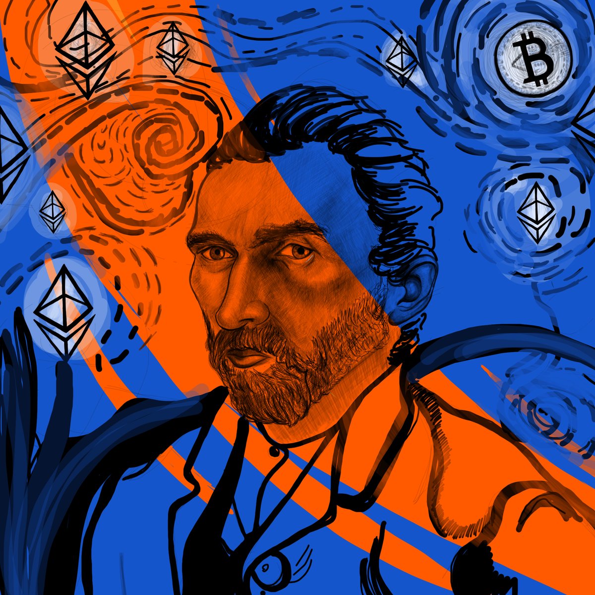TheHeroArtWorks's tweet photo. NEW NFT 👁️Now On Auction ! #opensea 
Van Gogh Ethereum Night
-50Artist Collection-
https://t.co/5Qz0itoP0B
#NFTCommunity https://t.co/0kx7AKO2Yl