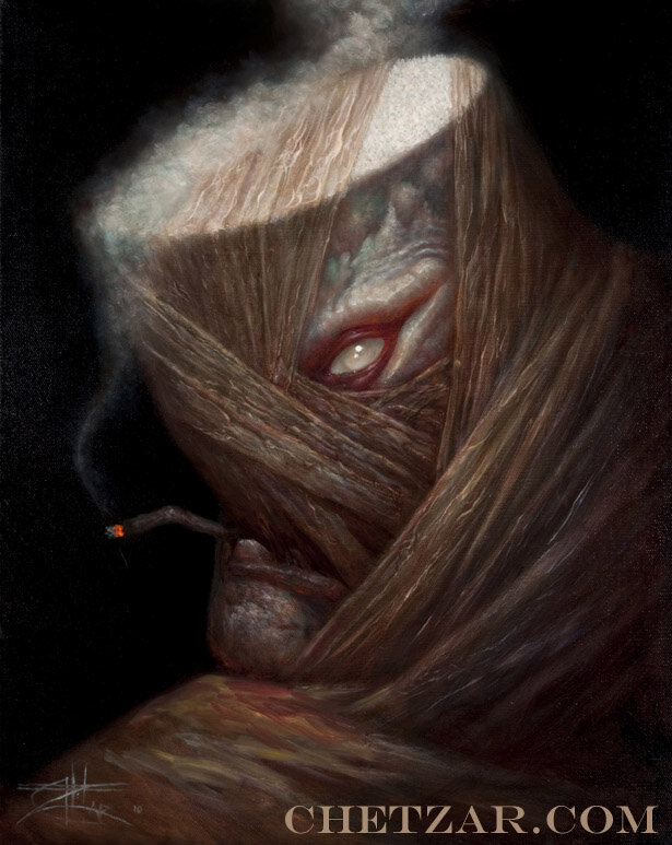 ChetZar's tweet photo. "Thug", oil on canvas, 11x14", 2010 #darkart #HorrorArt https://t.co/lj5oz00l3B