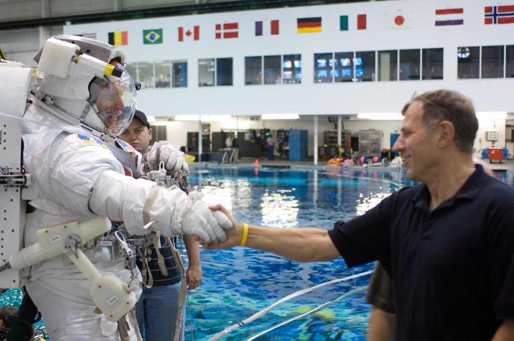 Astro_Clay's tweet photo. Today, way back in 2007, I was living and working on #ISS, enjoying a visit from my #OriginalCrew #STS118.  We did four spacewalks (2 for me), and had a blast! https://t.co/E1wMRUfPuB