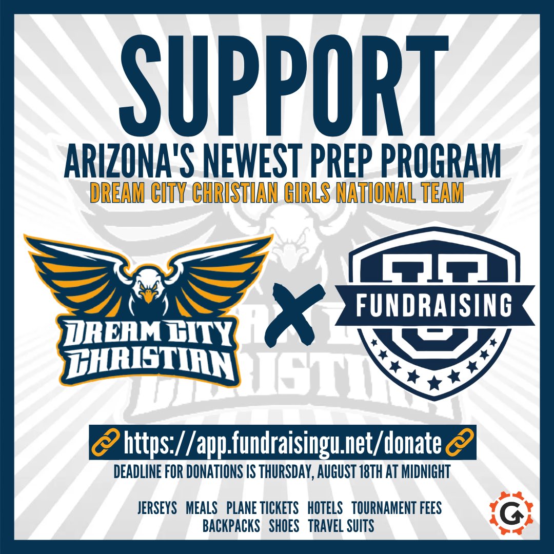 Dream City Christian Girls National Team could use your help! 🏀

Deadline for donations is this Thursday!

#ourcitydreamcity <a href="/Al44Coach/">CoachAl44</a> @CoachKelii1980 <a href="/fundraisinguni/">Fundraising University</a>