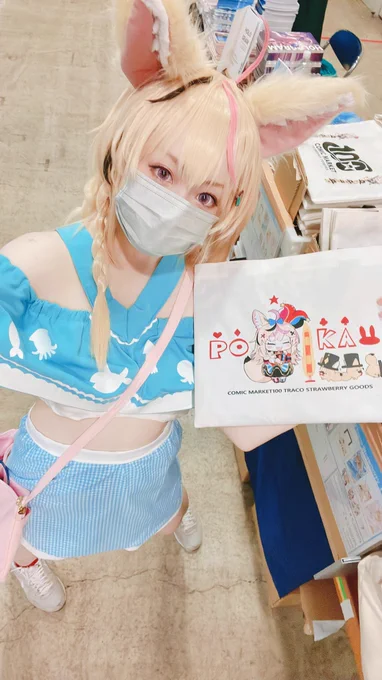設営完了!こうましろママ のサークルで売り子してますポルカちゃん!西め31aでお待ちしております‿(・×・)‿ 