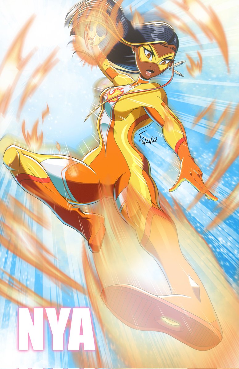 Kingmasta_milla's tweet image. My OC Nya Crawford. My character is officially approved by the US Copyright Office. #Niiji #Niijisuperhero #Aboriginalamerican #Coppercolored