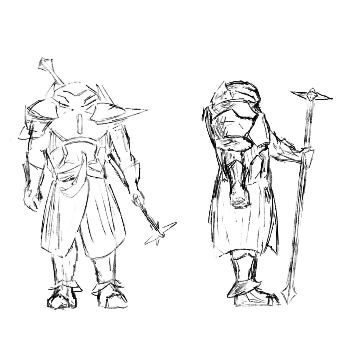 jazmorow's tweet photo. Brute - Playbook 01
I'm starting a free course by CTRL + Paint called "Concept art playbook," focused on teaching skills in design rather than technical ability; here's week 1! The first prompt was quite simple - a large brute with a melee weapon. https://t.co/t5Fv0aiWYl