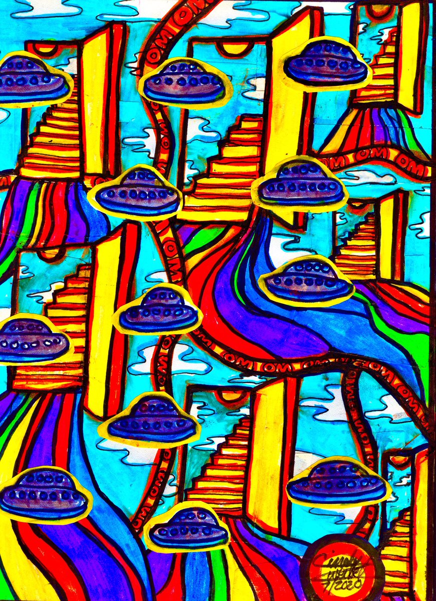 CindyZweibel's tweet photo. Title: Levels of Ascension
Copyright © 2020Cindy Zweibel. #DrawingOfTheDay. #CZPOP #CindyZweibel.           Follow for Launch of NFT Collection https://t.co/u3tsFfUJS9