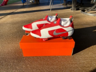 HaydenManninger's tweet photo. Practice cleats are ready to go and so am I. Let's get it.
#Ponder #Lions #H2M #QB1 #PonderFast #Turnup #Custom #cleats #qbforchrist #football https://t.co/s23ahrjN0B